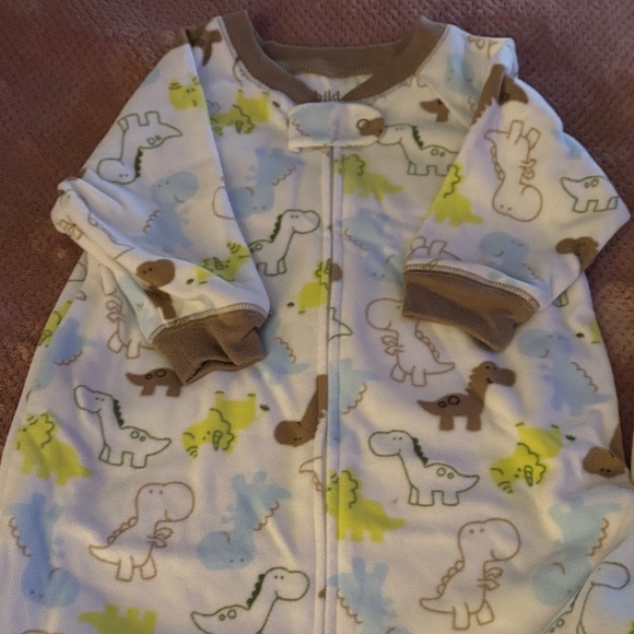0-9 MONTHS Carter's Dinosaur and Duck Print Sleep Sacks - set of 2 very very cut - Picture 4 of 7